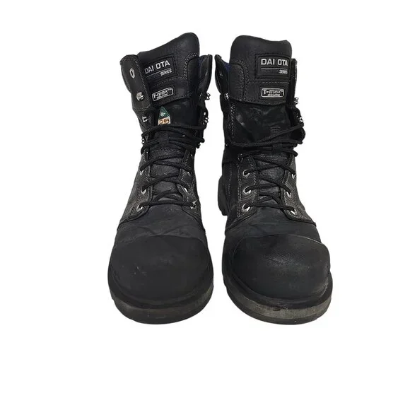 DAKOTA Men's 557 8" STCP HD3 Vibram Work Boots Black Size 10.5M - Picture 6 of 7